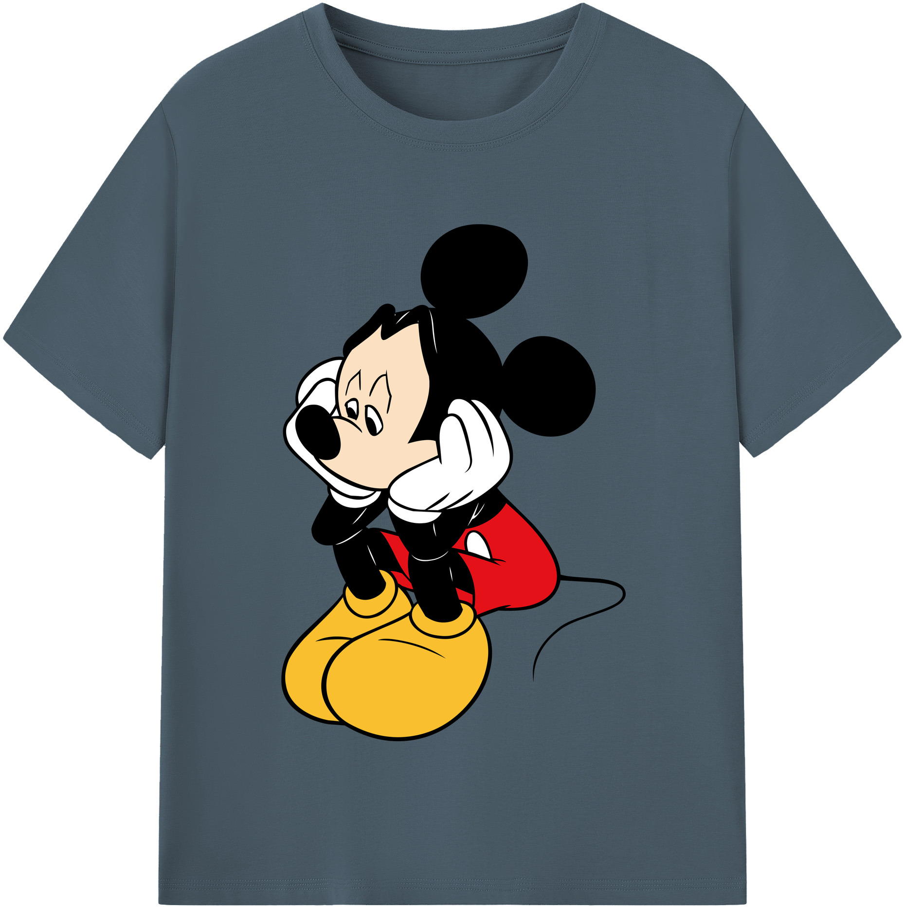 （画像用） ミッキーマウス Mickey Mouse 綿100％半袖Tシャツ（フロントプリント）